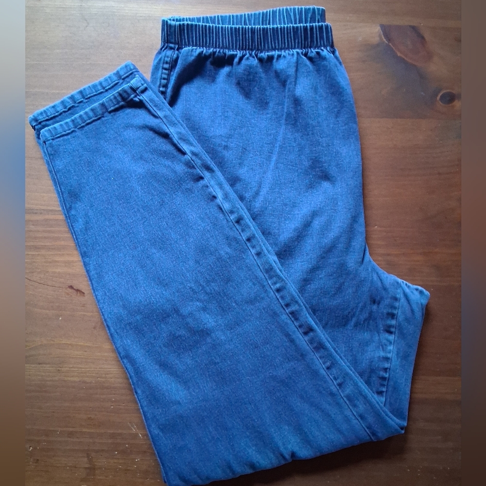 Vintage Just My Size Denim Pull On Pants - Picture 7 of 7